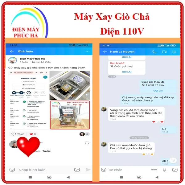 Máy xay giò chả điện 100V dùng tại Mỹ
