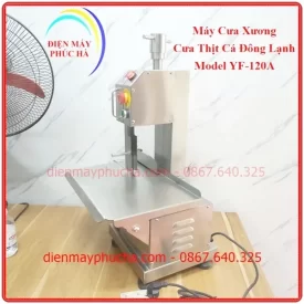 Máy Cưa Xương YF-F120A - Ảnh chất liệu bàn inox, chụp cận bàn inox sáng bóng, chất liệu inox bền đẹp, năng suất cao.