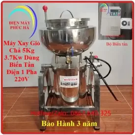 Máy xay giò chả 5kg dùng biến tần