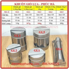 Khuôn đóng giò chả lụa inox dày chắc chắn