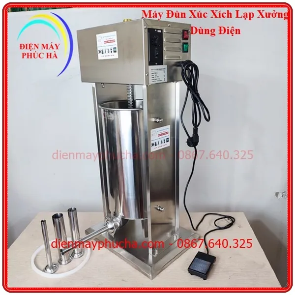 Máy đùn xúc xích 15 lít chất liệu inox 304