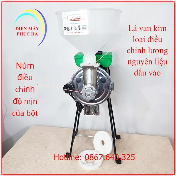 Máy xay bột nước làm bánh cuốn động cơ 1,5kw dây đồng, thân máy nhỏ gọn