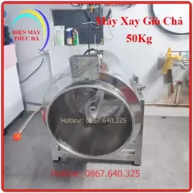 Máy Xay Giò Chả 50Kg Biến Tần 3 pha – cối nghiêng 90 độ để đổ mọc và dễ dàng vệ sinh