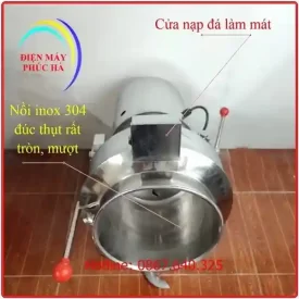Máy Xay Giò Chả 5Kg 3,5Kw 220V nồi đúc Inox 304 – góc chụp 2, cấu tạo chi tiết rõ nét, vật liệu inox, motor khỏe, bền bỉ.