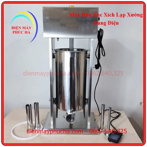 Máy đùn xúc xích 10 lít chất liệu inox 304
