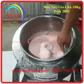 Thành phẩm máy xay giò chả 10kg Biến Tần 3 pha